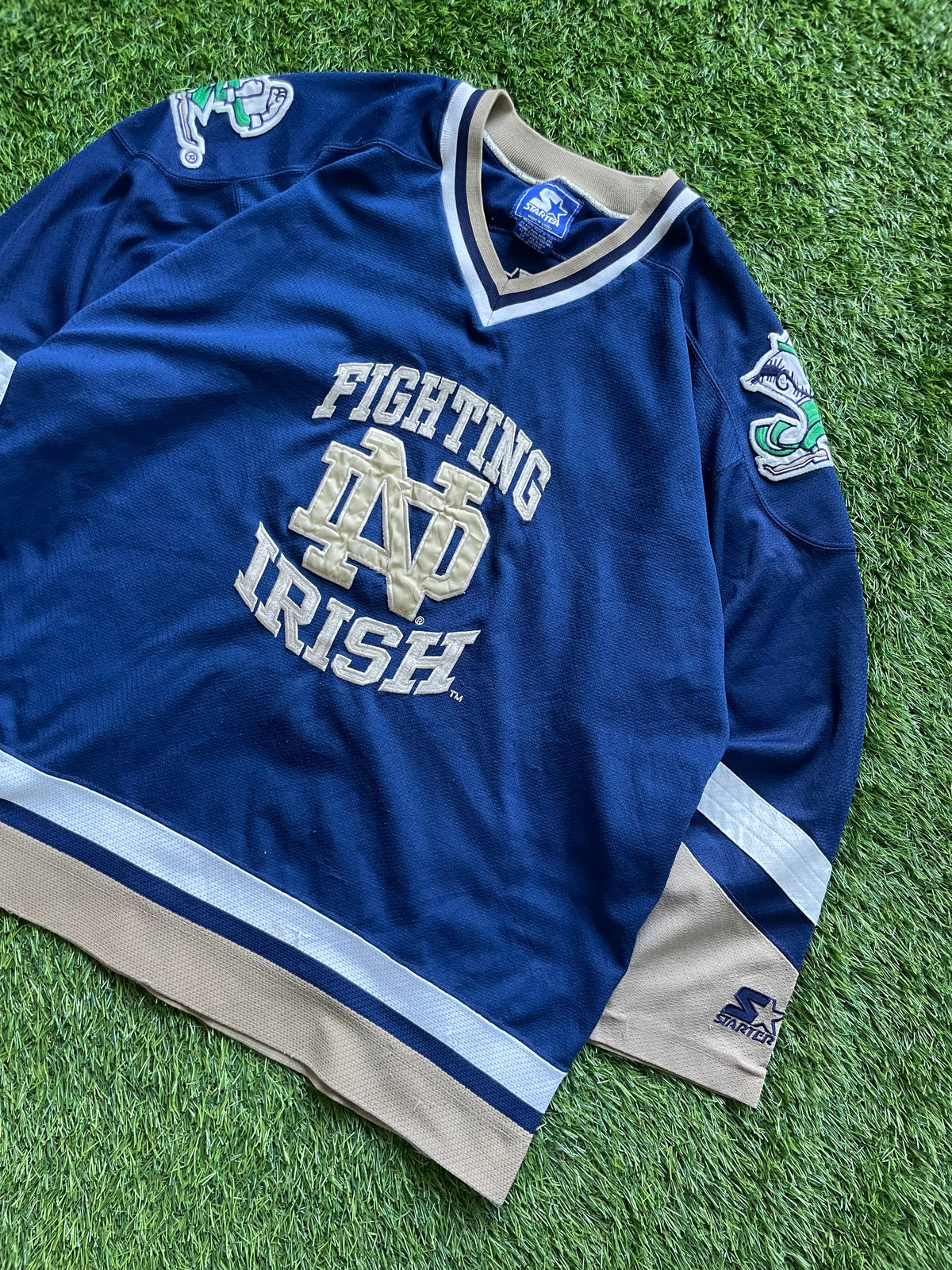 Vintage Notre Dame Fighting Irish Hockey Jersey XLarge