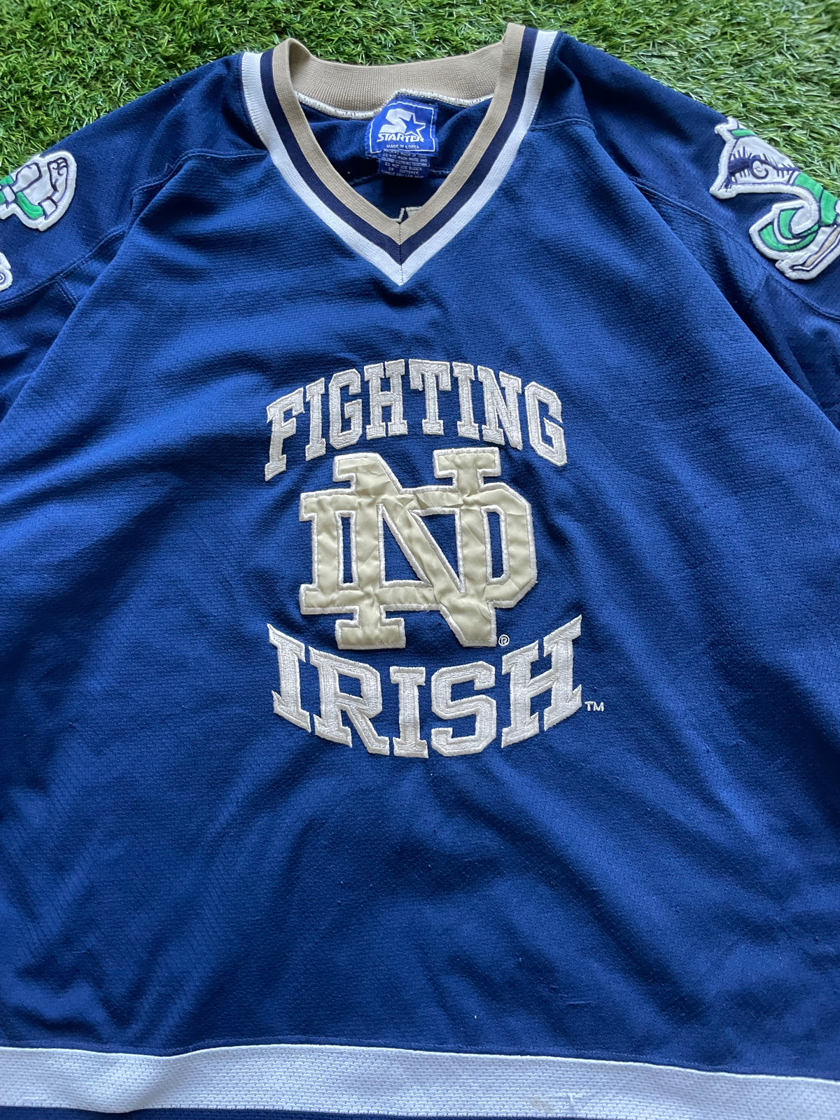 Vintage Notre Dame Fighting Irish Hockey Jersey XLarge