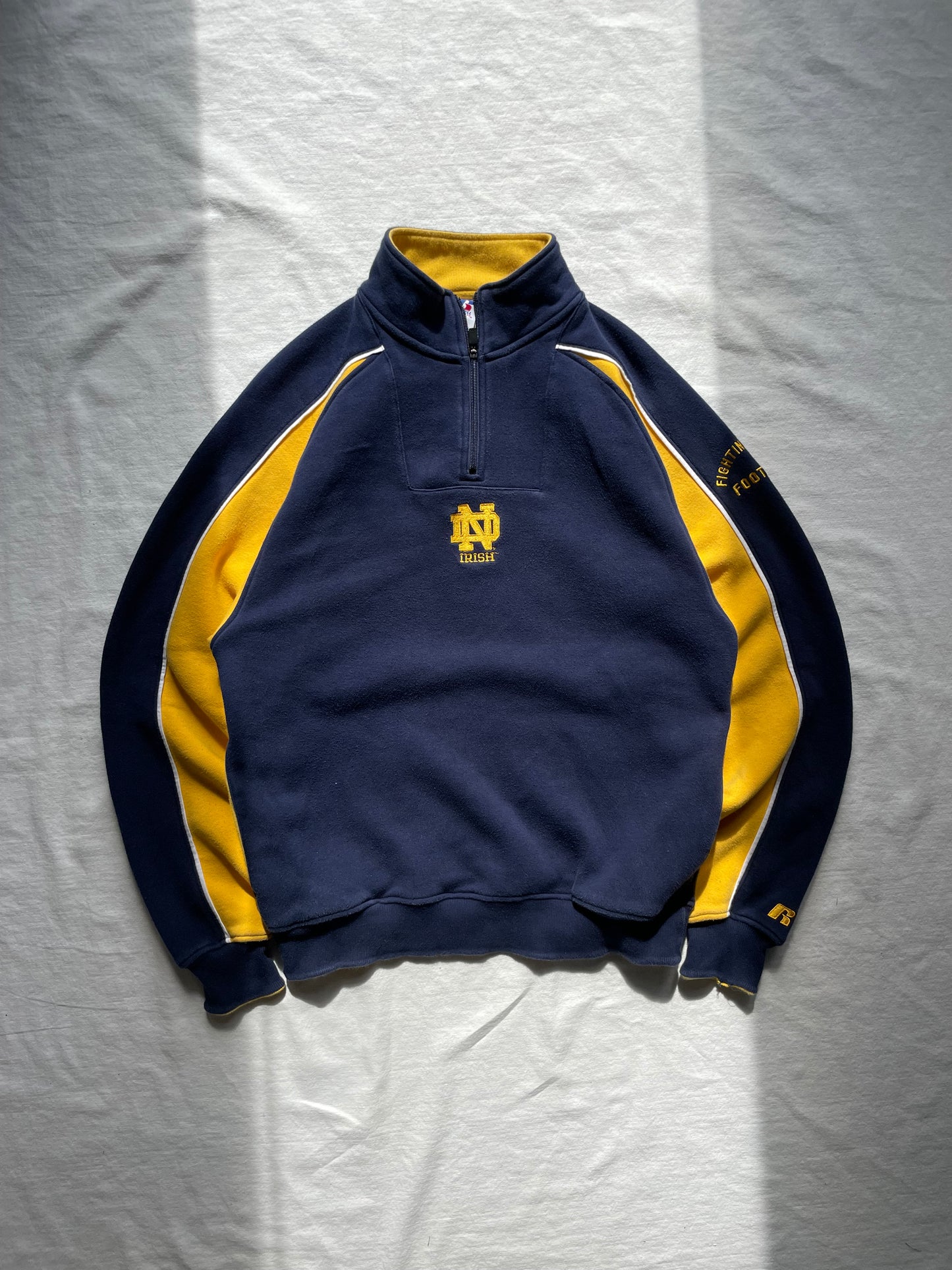 Vintage Notre Dame Quarter Zip Sweatshirt Medium