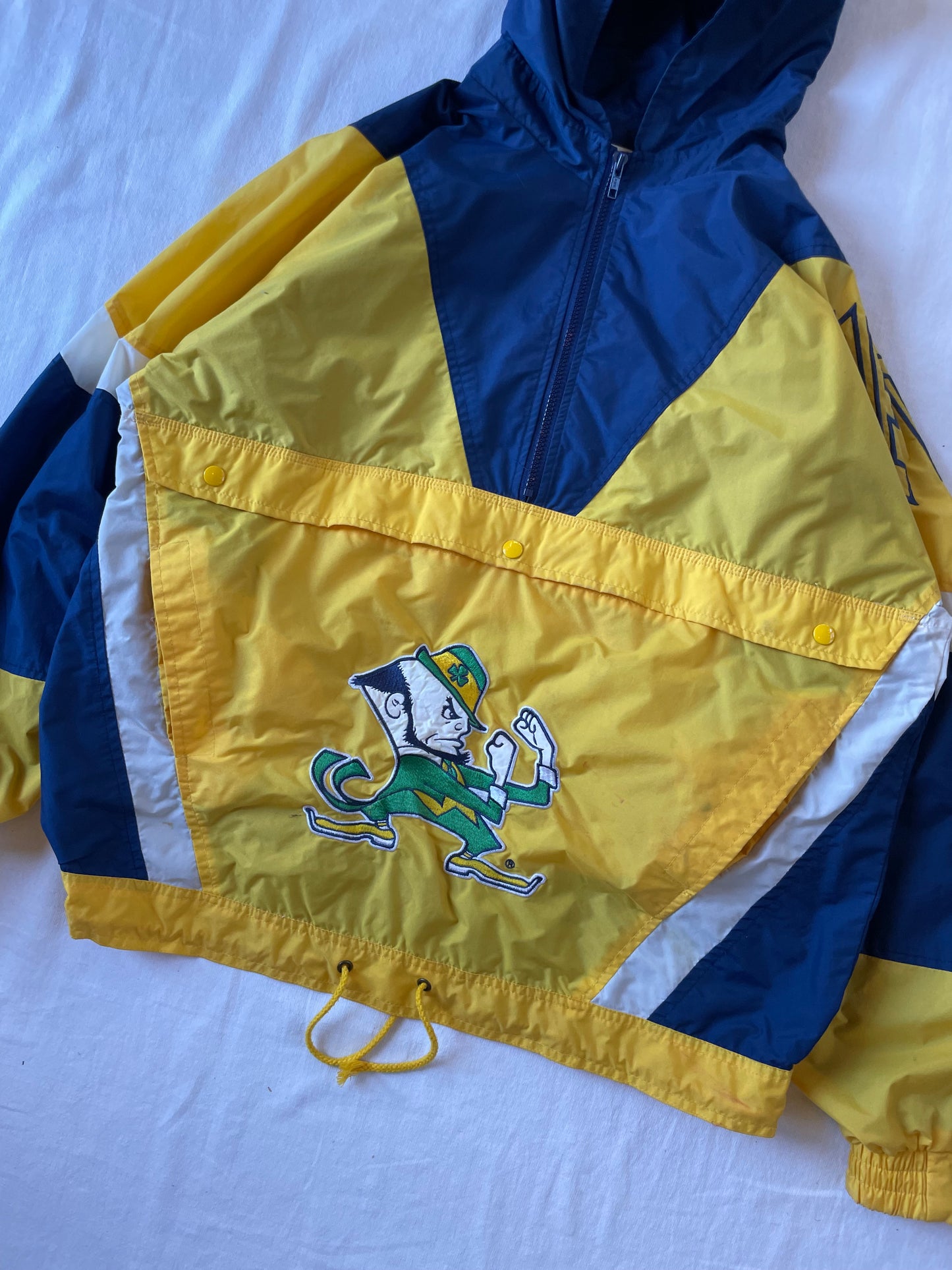 Vintage Notre Dame Windbreaker Jacket Large