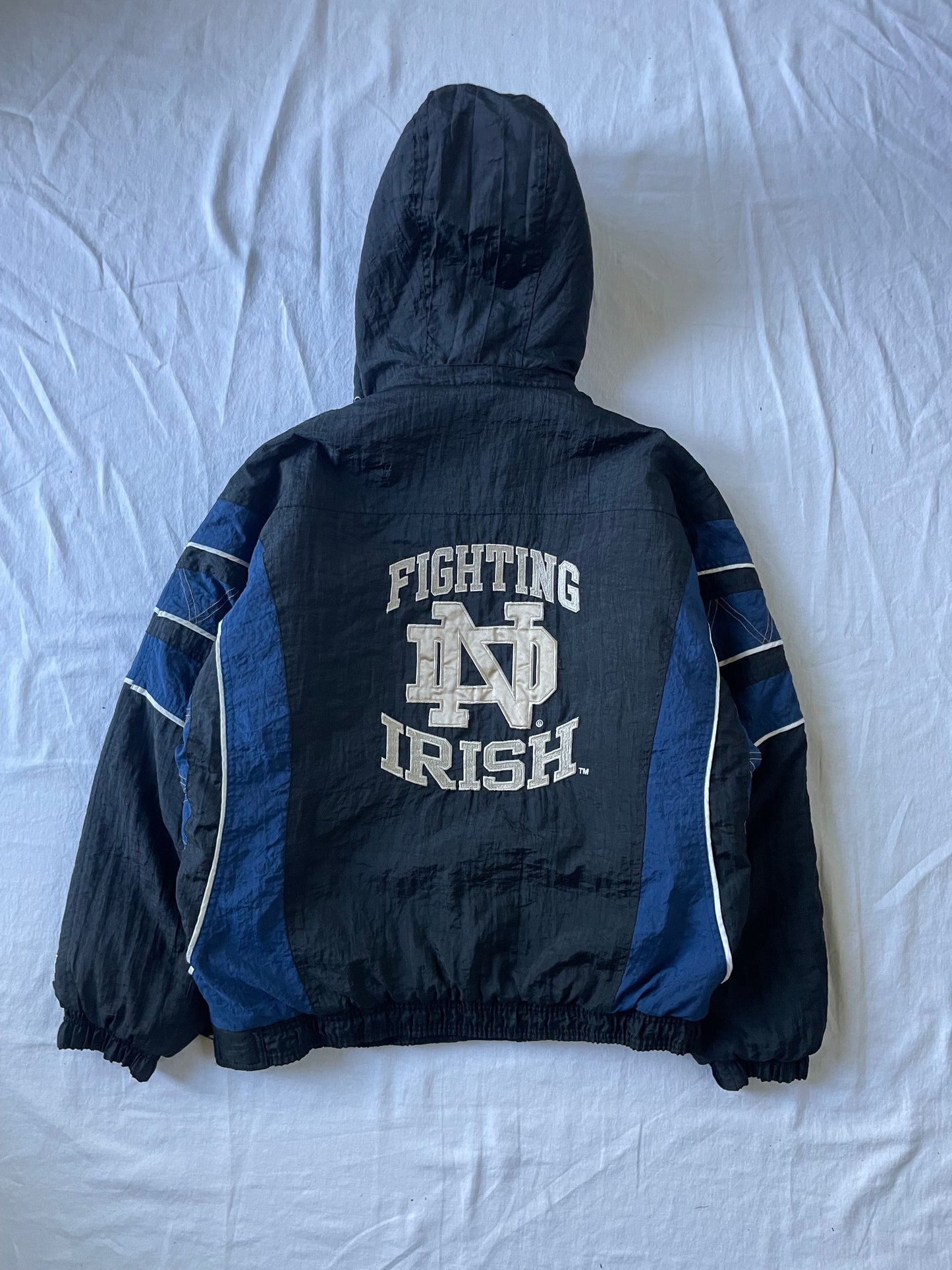 Vintage Notre Dame Starter Puffer Jacket Large