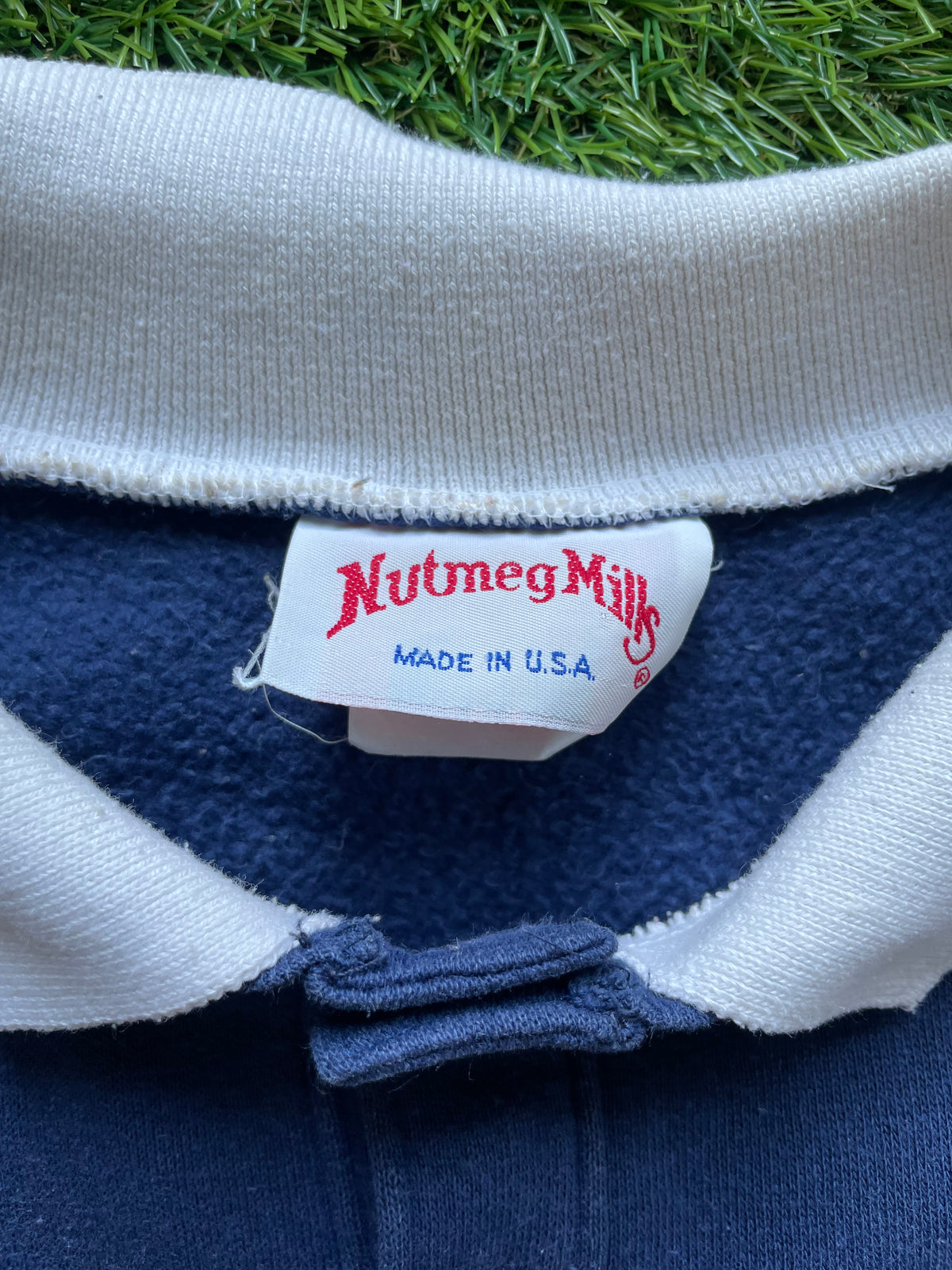 Vintage Notre Dame Rugby Polo Sweatshirt Large