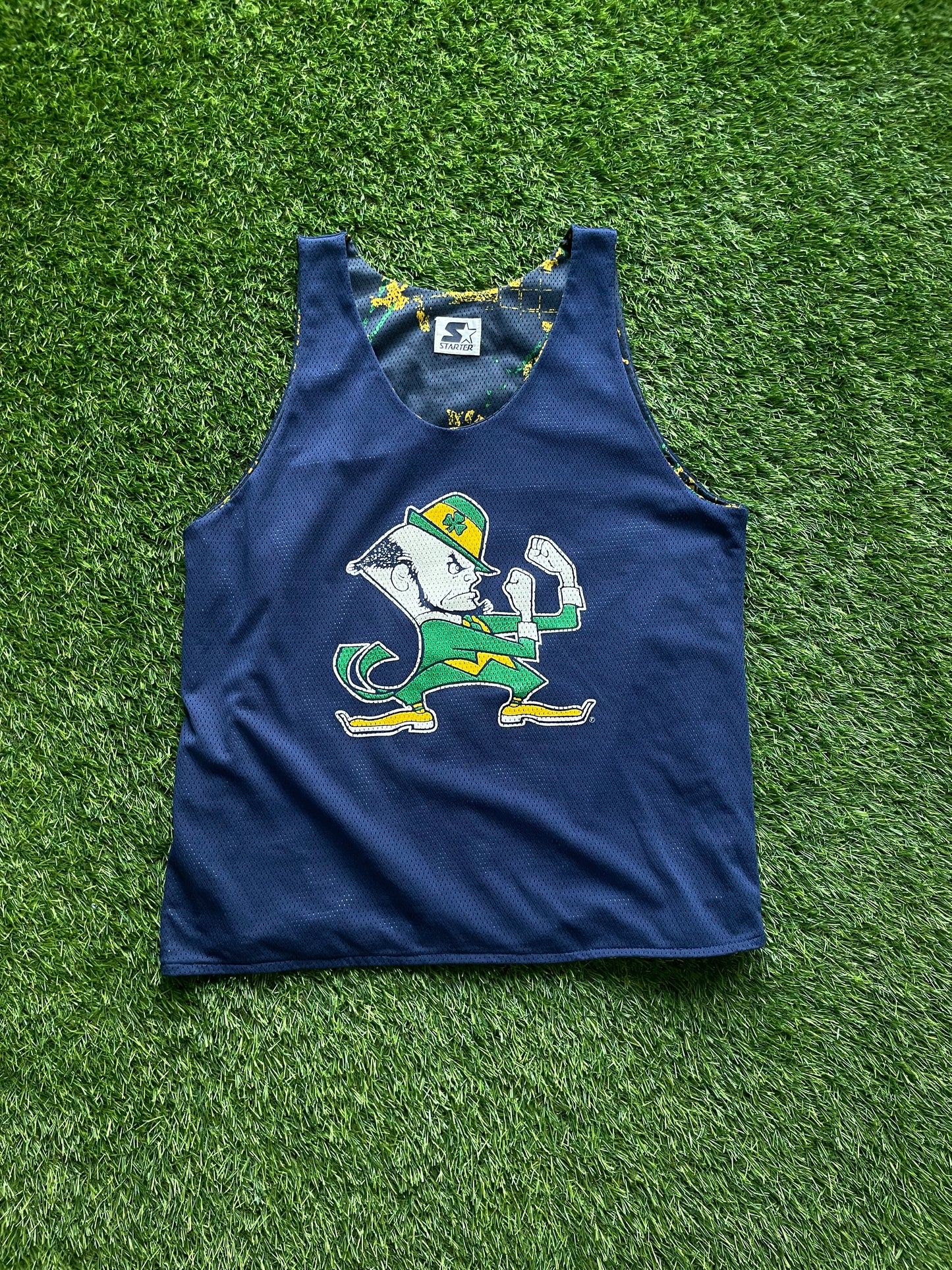 Vintage Notre Dame Reversible Starter Tank Top Medium