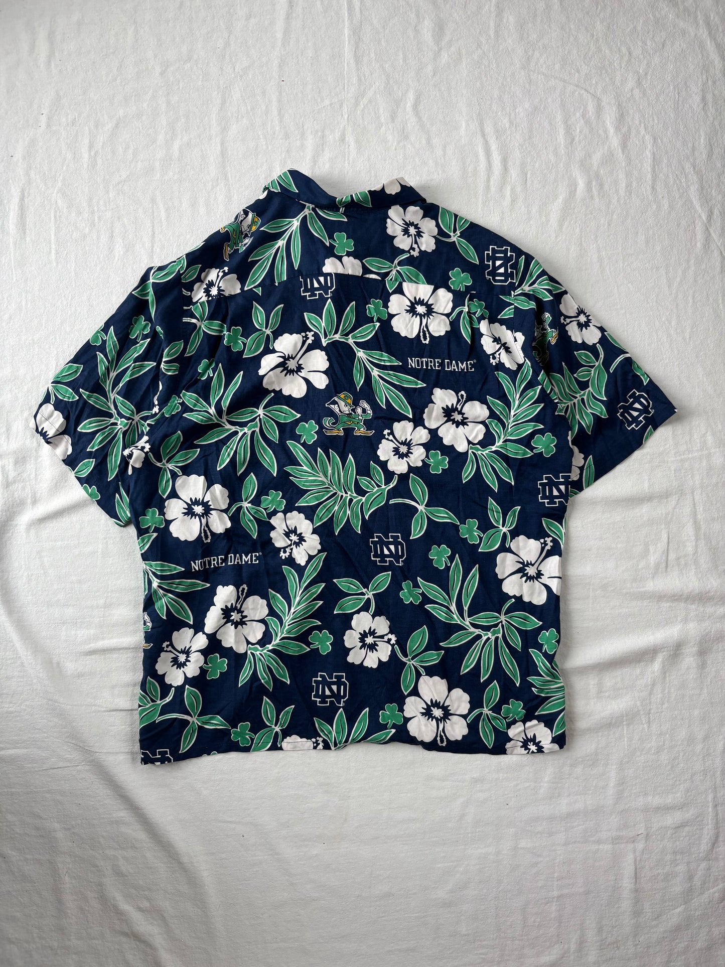 Vintage Notre Dame Hawaiian Shirt XLarge