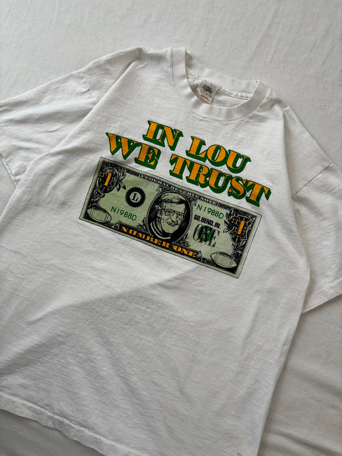 Vintage Notre Dame In Lou We Trust Money Tee