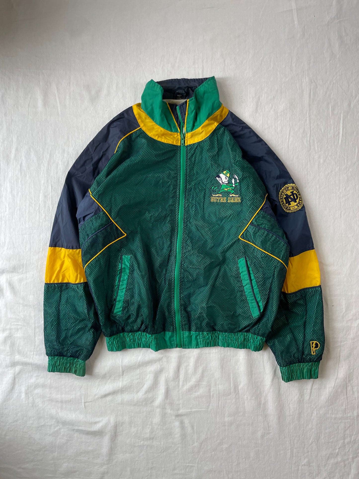 Vintage Notre Dame Windbreaker Jacket XLarge