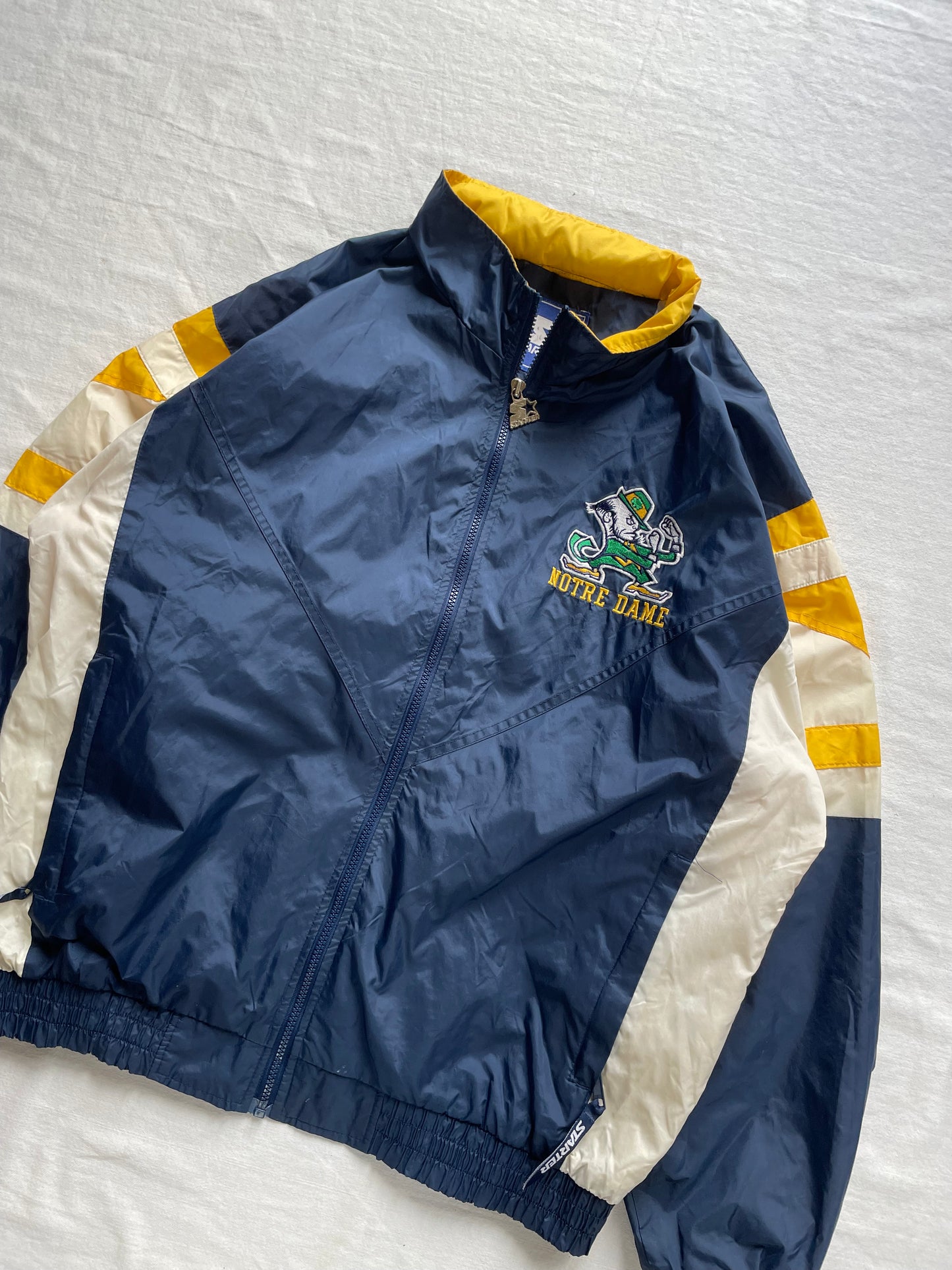 Vintage Notre Dame Windbreaker Jacket Large