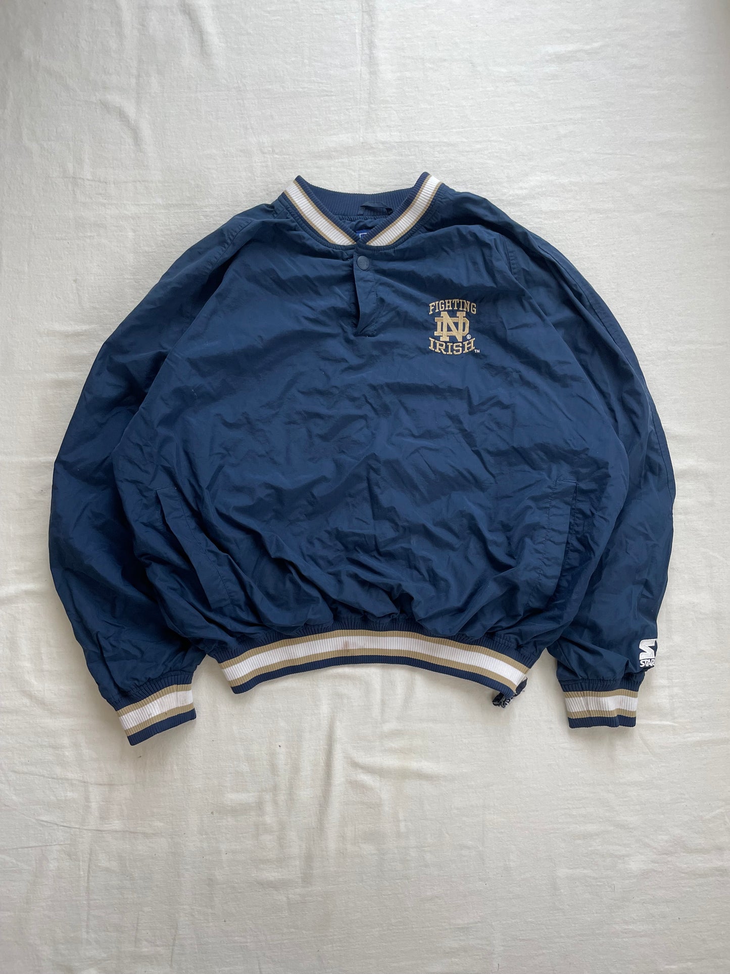 Vintage Notre Dame Windbreaker Pullover Large