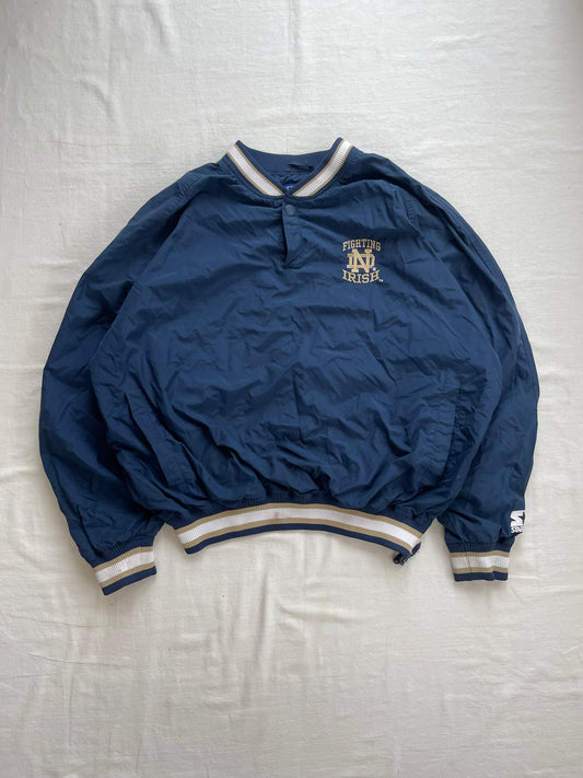 Vintage Notre Dame Windbreaker Pullover Large