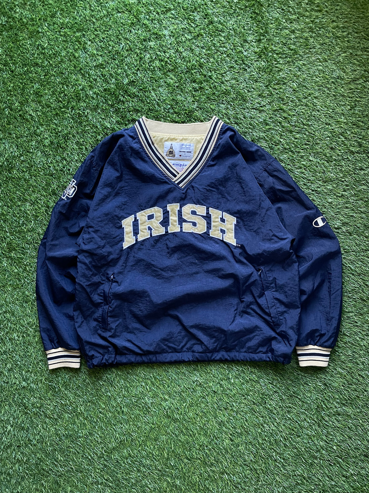 Vintage Notre Dame Irish Pullover Windbreaker Large