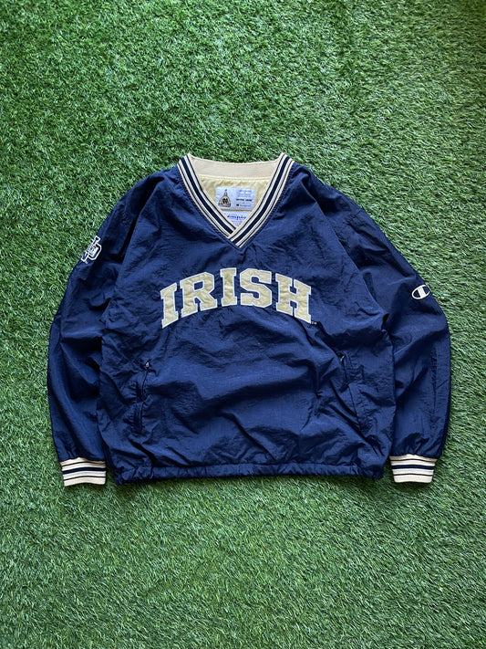 Vintage Notre Dame Irish Pullover Windbreaker Large