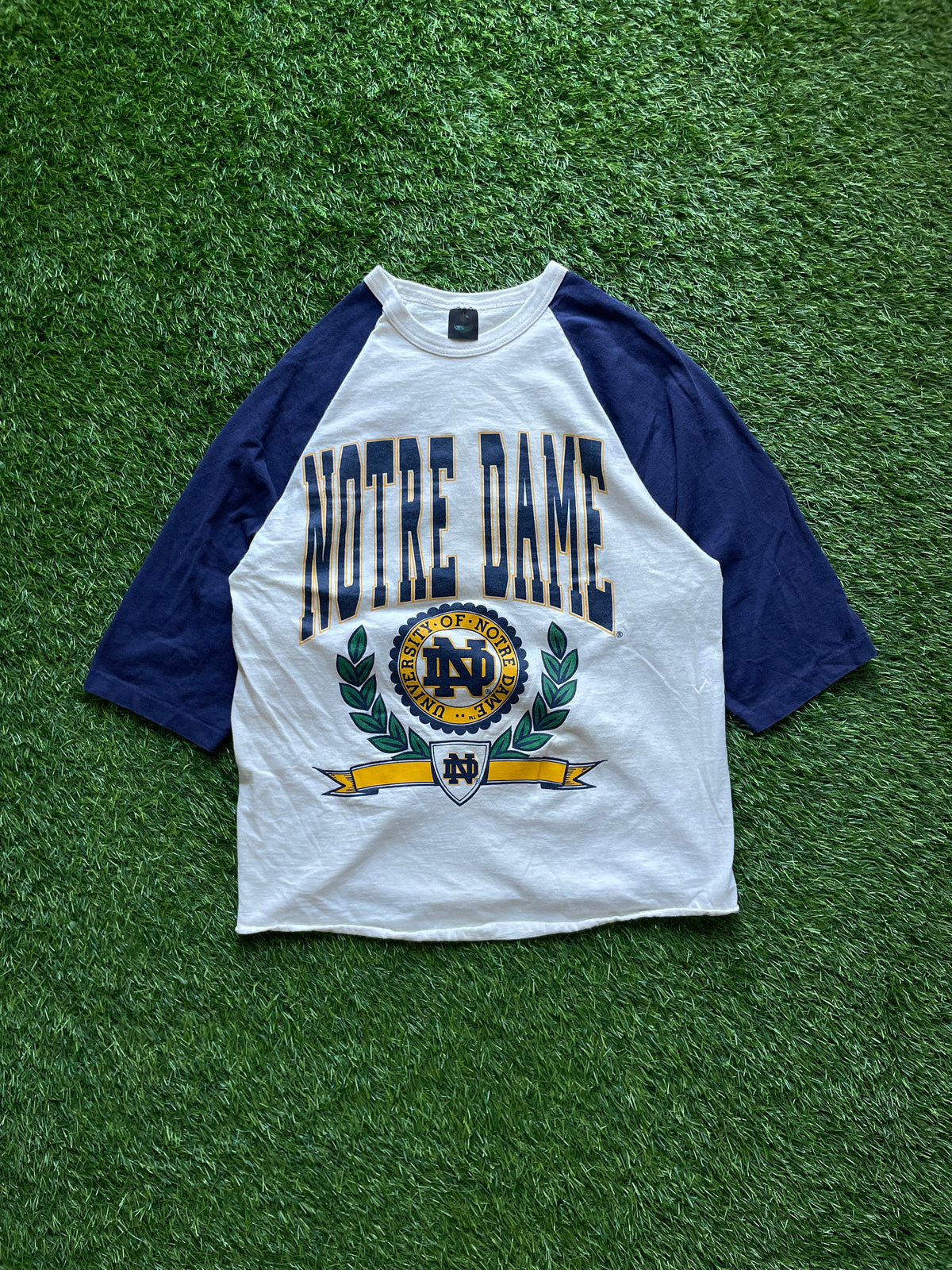 Vintage Notre Dame Baseball 3/4 Sleeve Shirt Medium/Large