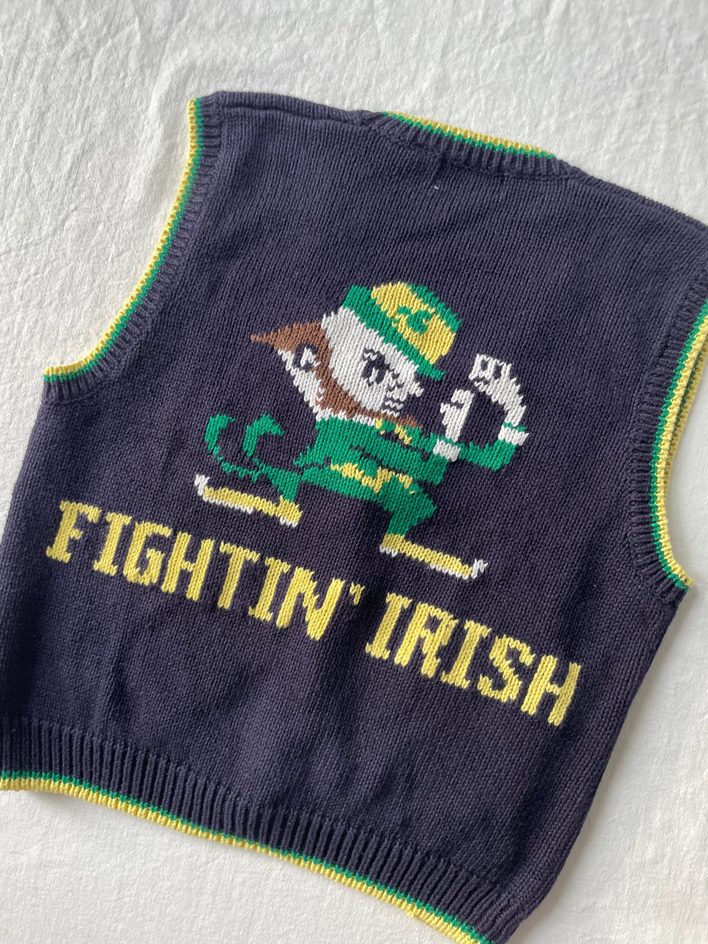 Vintage Notre Dame Sweater Vest Large