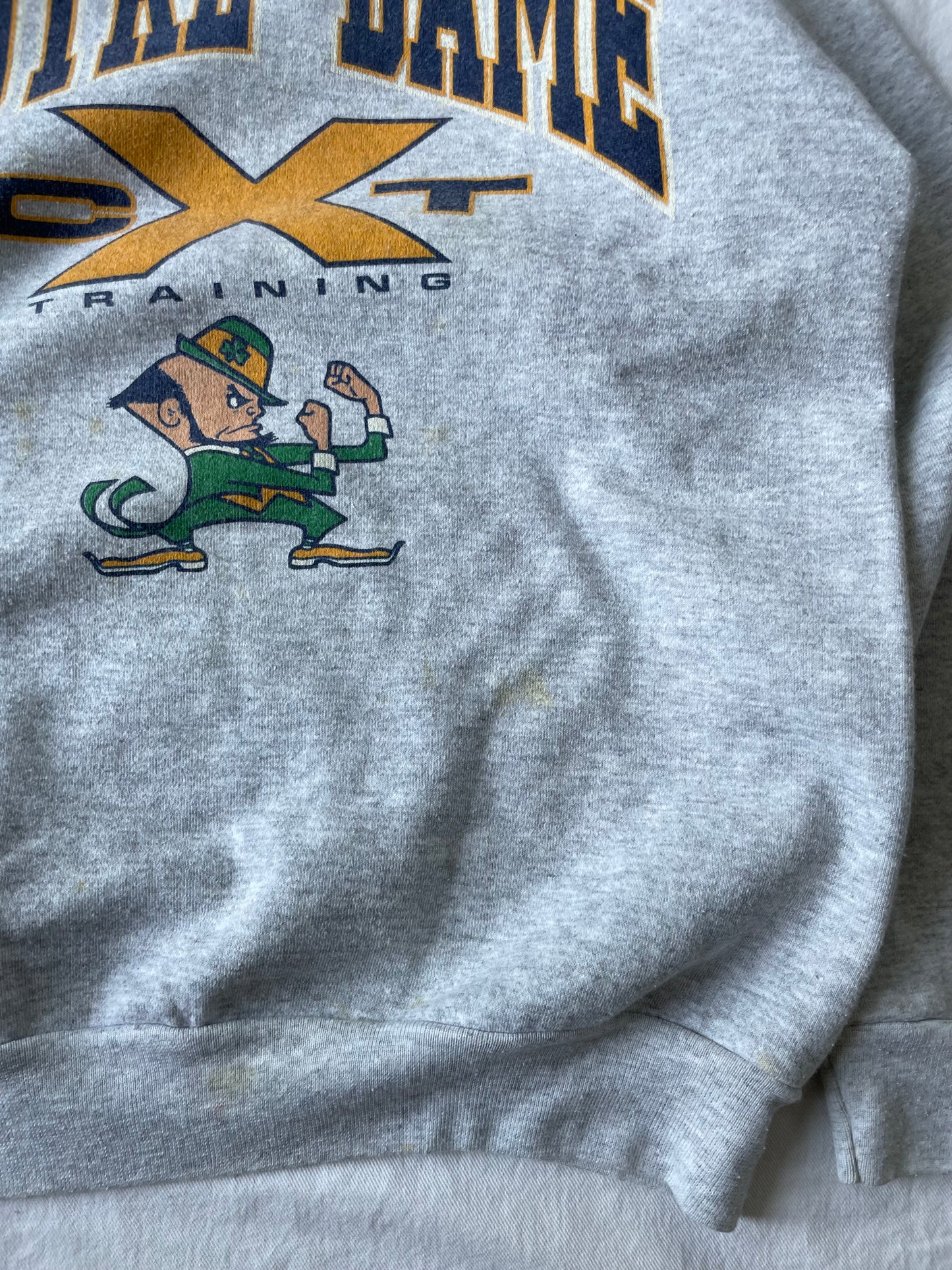 Vintage Notre Dame Training Crewneck XLarge