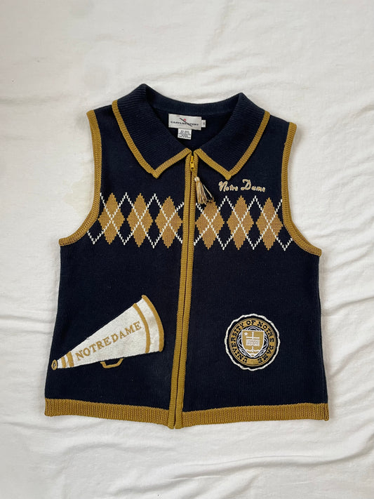 Vintage Notre Dame Sweater Vest Medium