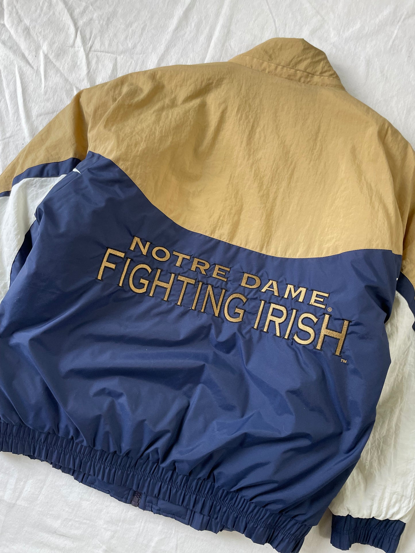 Vintage Notre Dame Fighting Irish Puffer Jacket XLarge