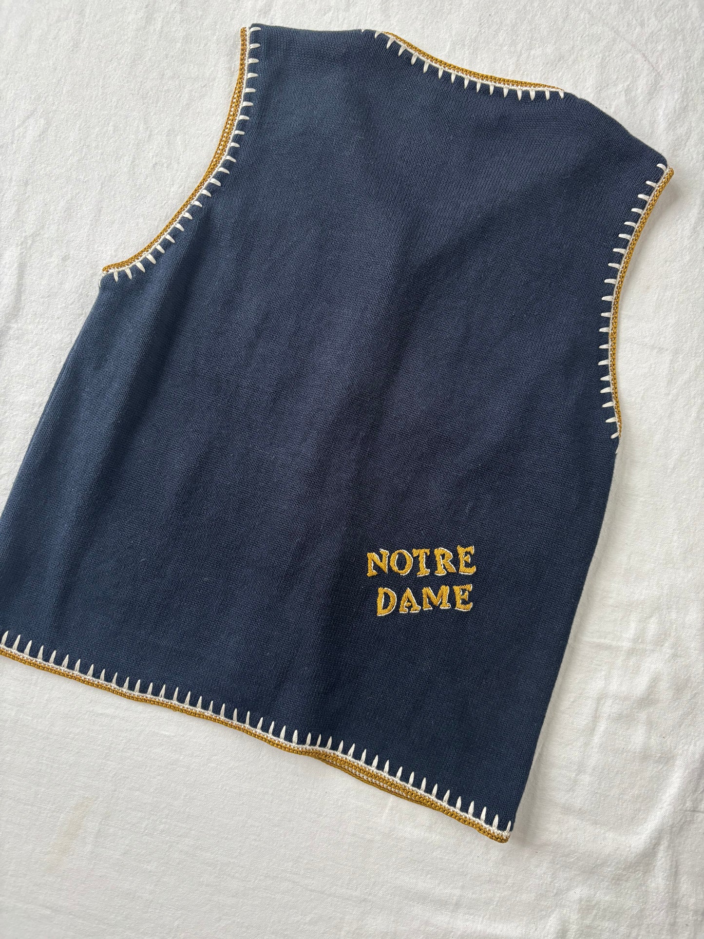 Vintage Notre Dame Sweater Vest Womens XLarge