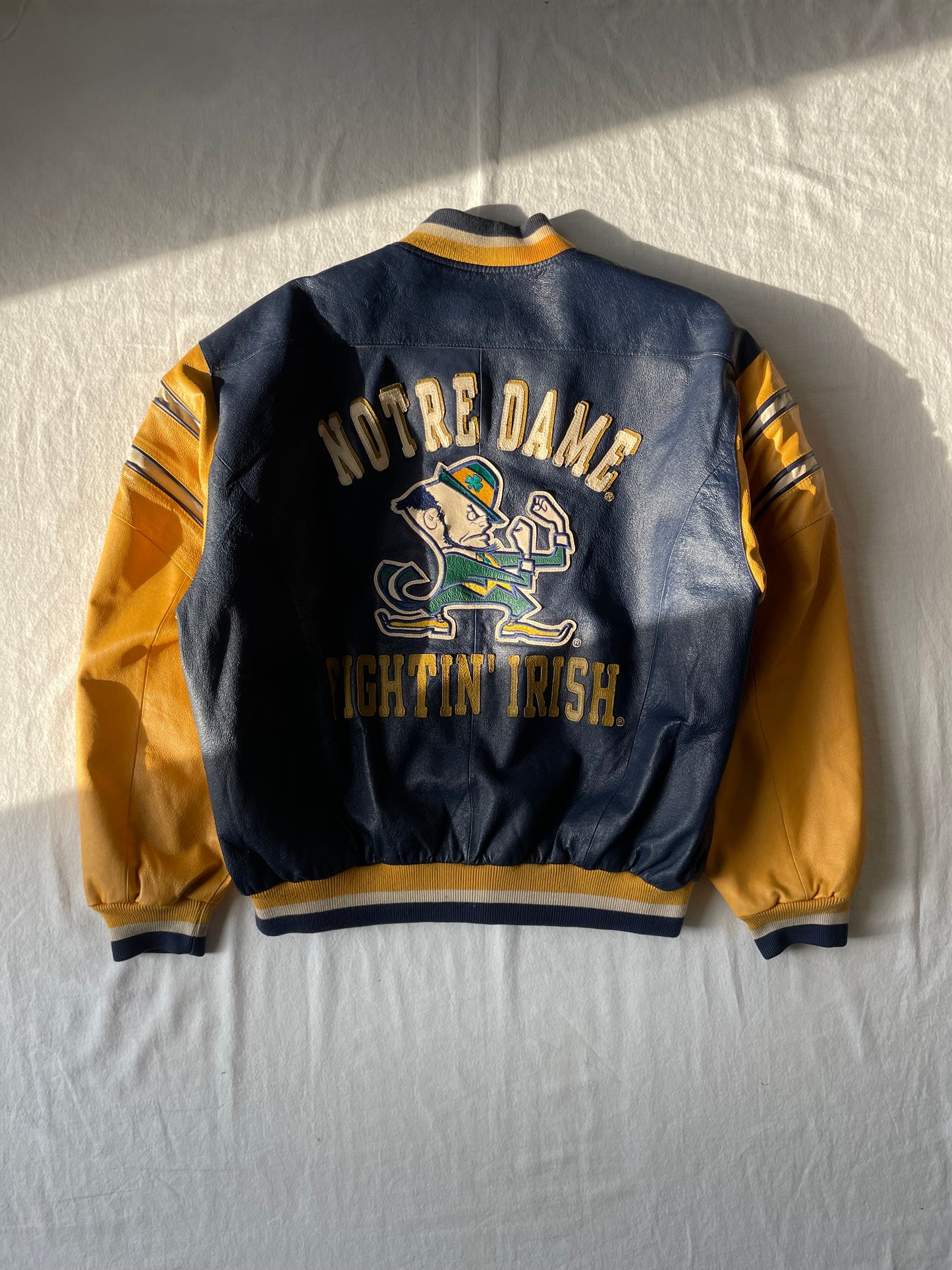 Vintage Notre Dame Leather Jacket Large/XLarge
