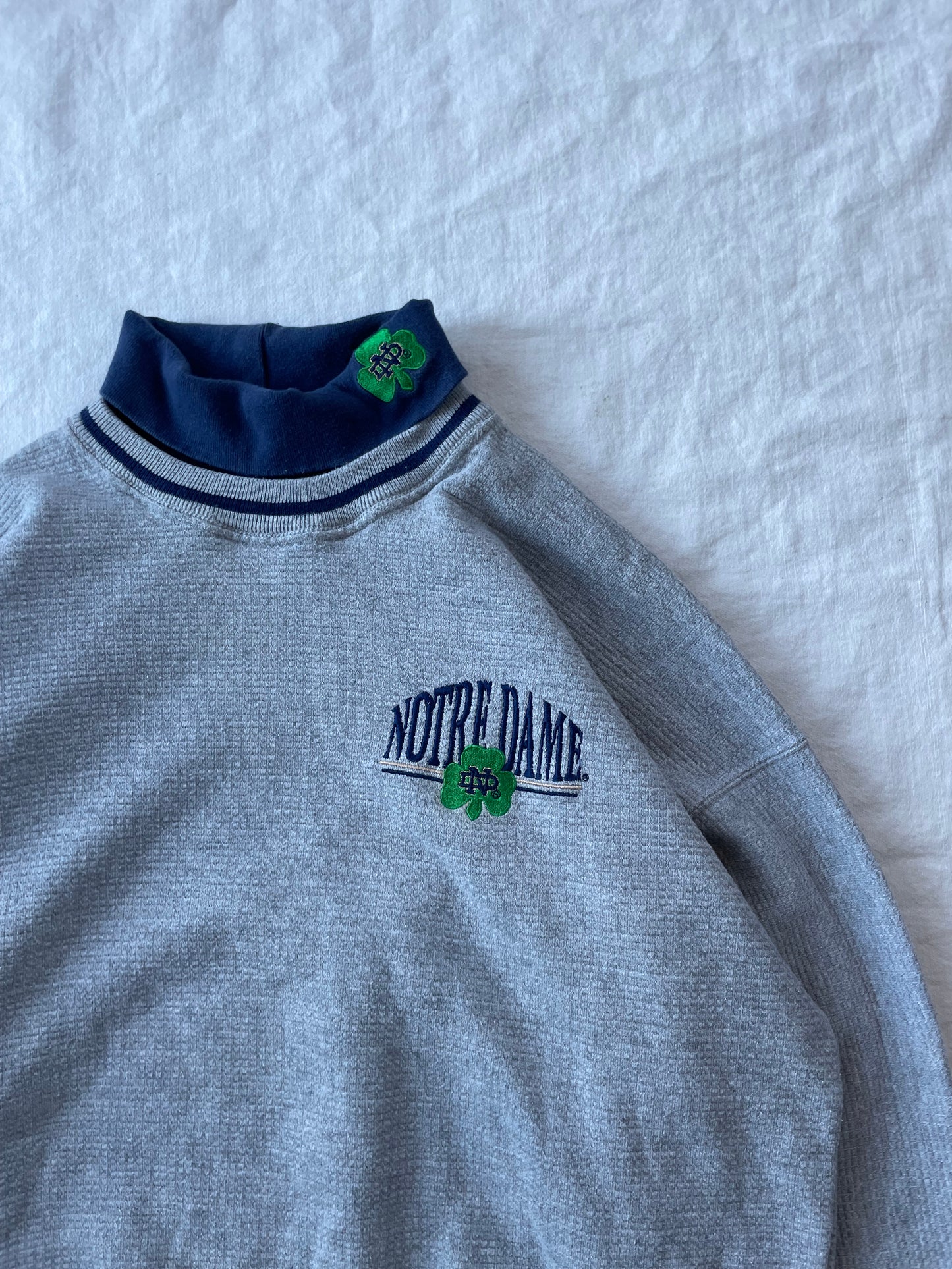 Vintage Notre Dame Turtleneck Crew Large