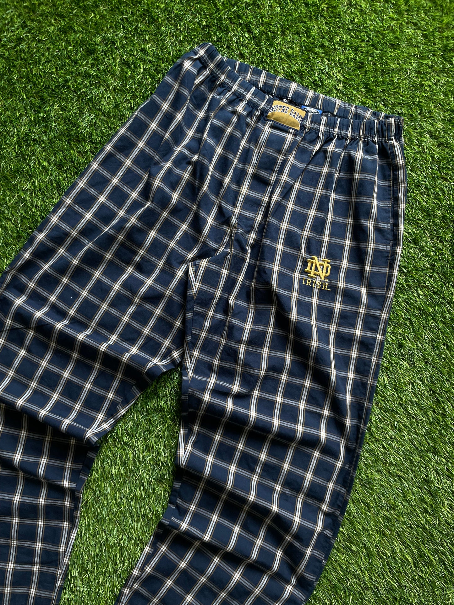 Vintage Notre Dame Irish Plaid Pants Medium