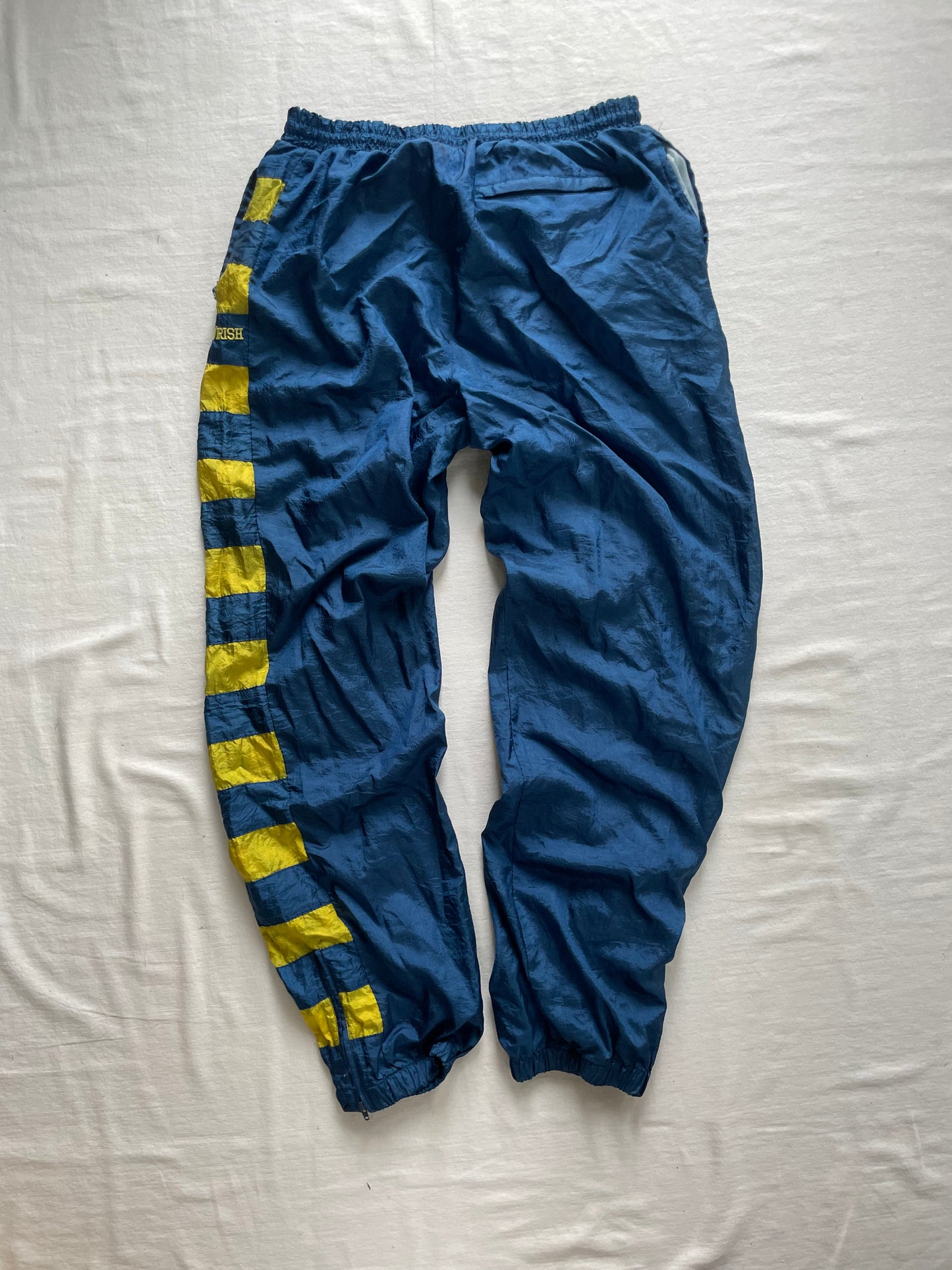 Vintage Notre Dame Tracksuit Windbreaker and Sweat Pants Large