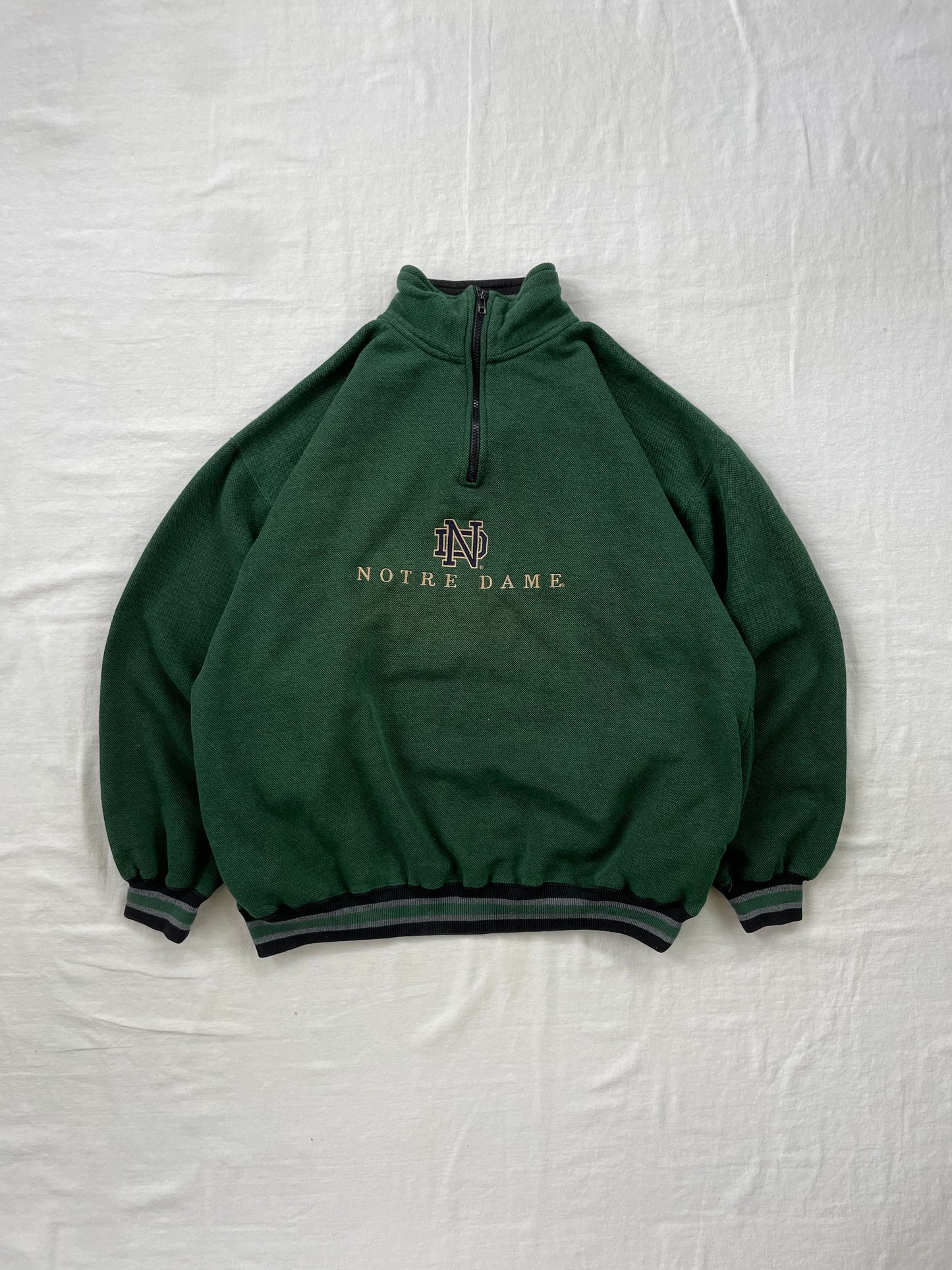 Vintage Notre Dame Quarter Zip Large