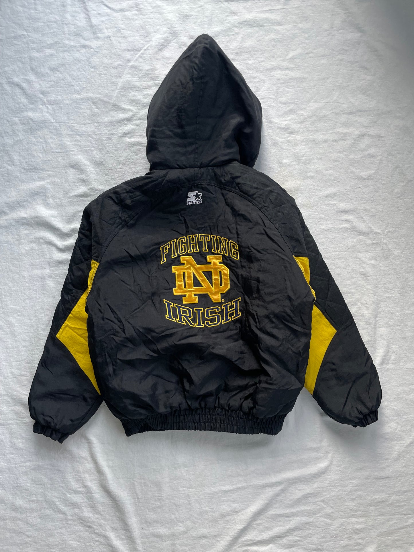 Vintage Notre Dame Starter Puffer Jacket Small