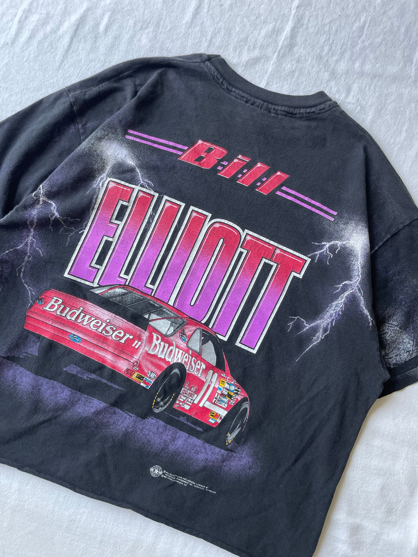 Vintage Budweiser Cropped Racing Tee XLarge