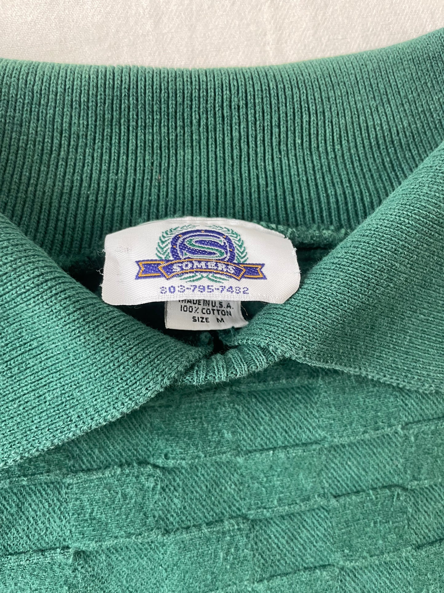 Vintage Notre Dame Green Weave Sweatshirt Medium