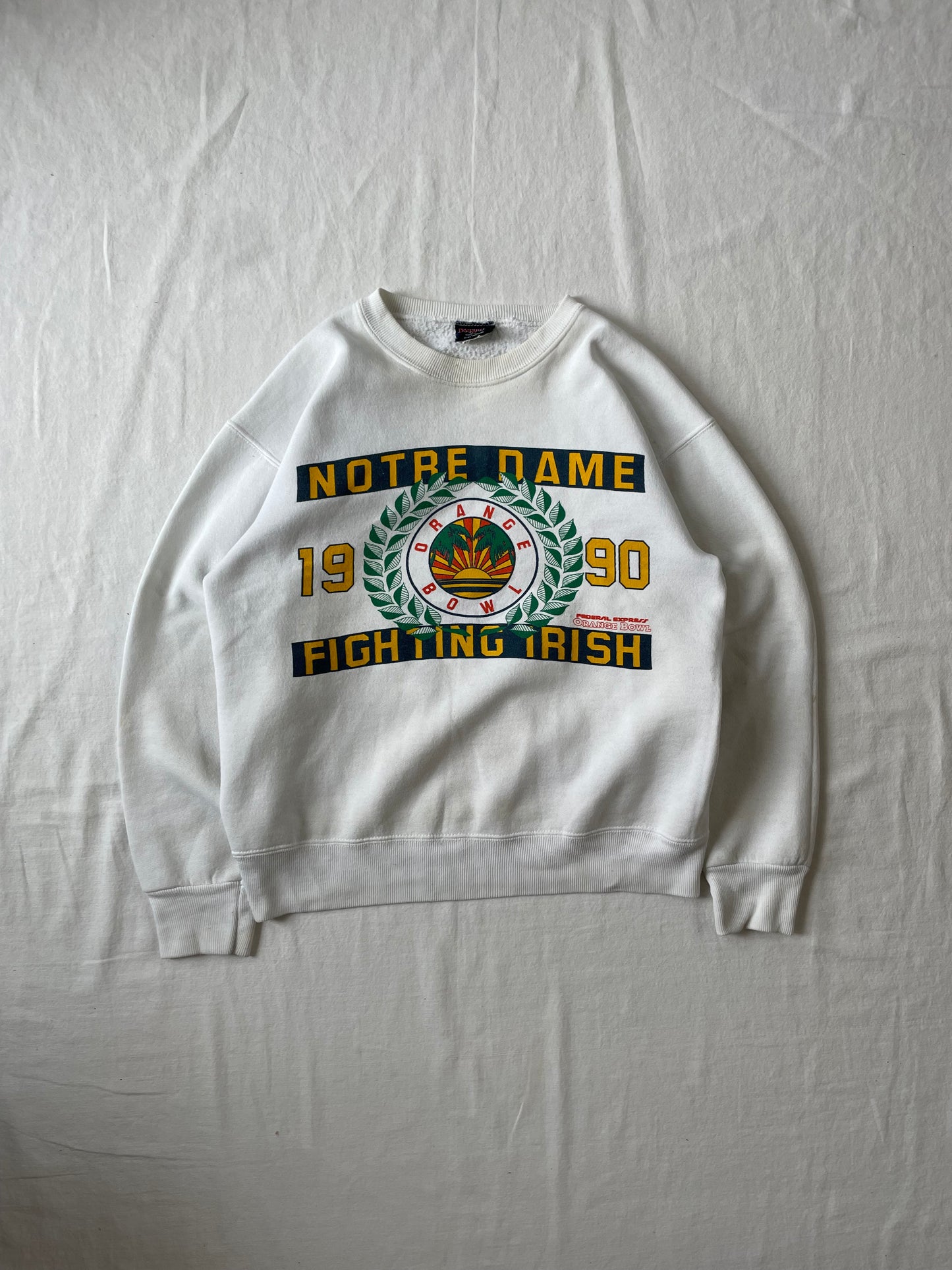 Vintage 1990 Notre Dame Orange Bowl Crewneck Small/Medium