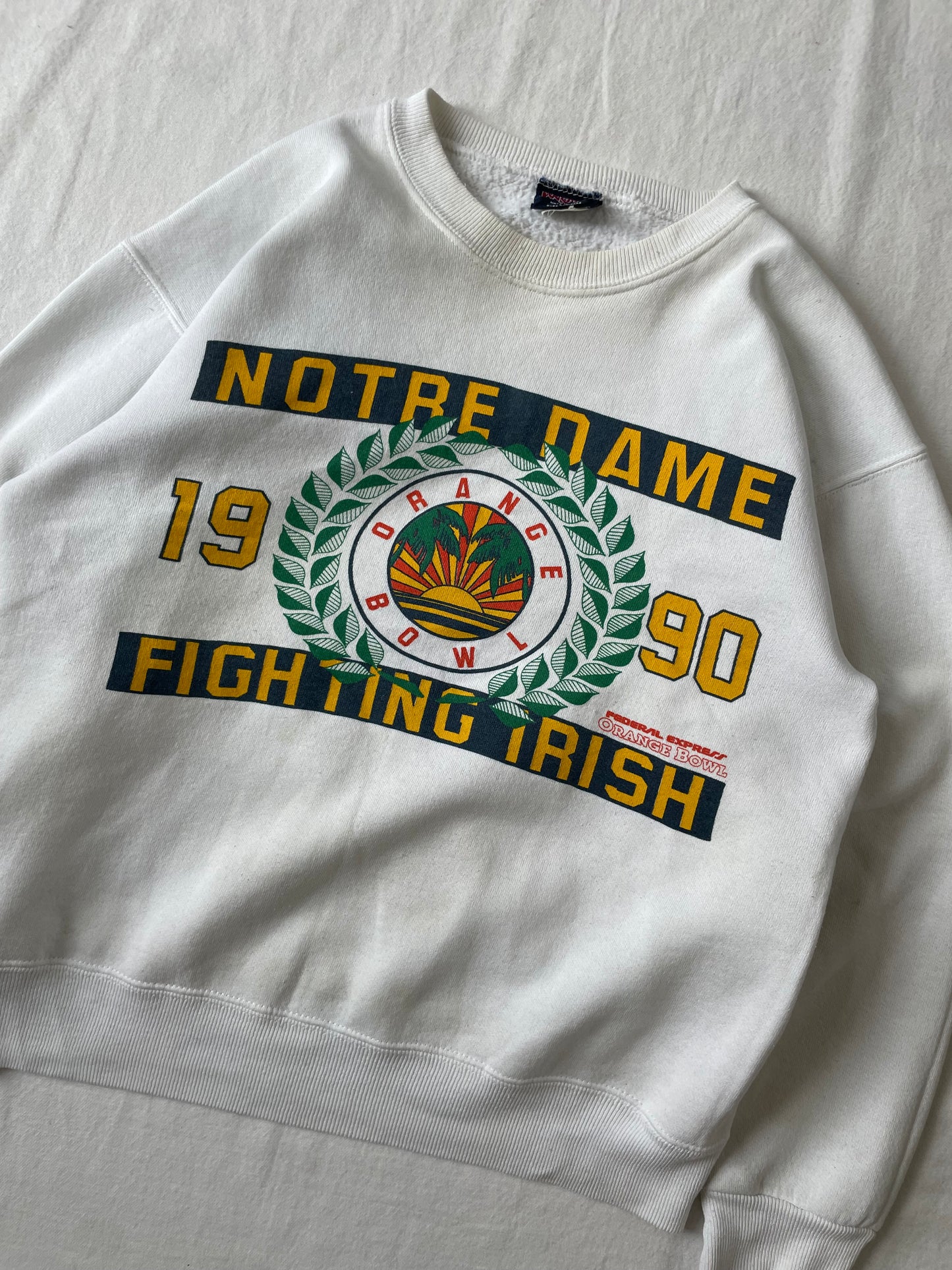 Vintage 1990 Notre Dame Orange Bowl Crewneck Small/Medium