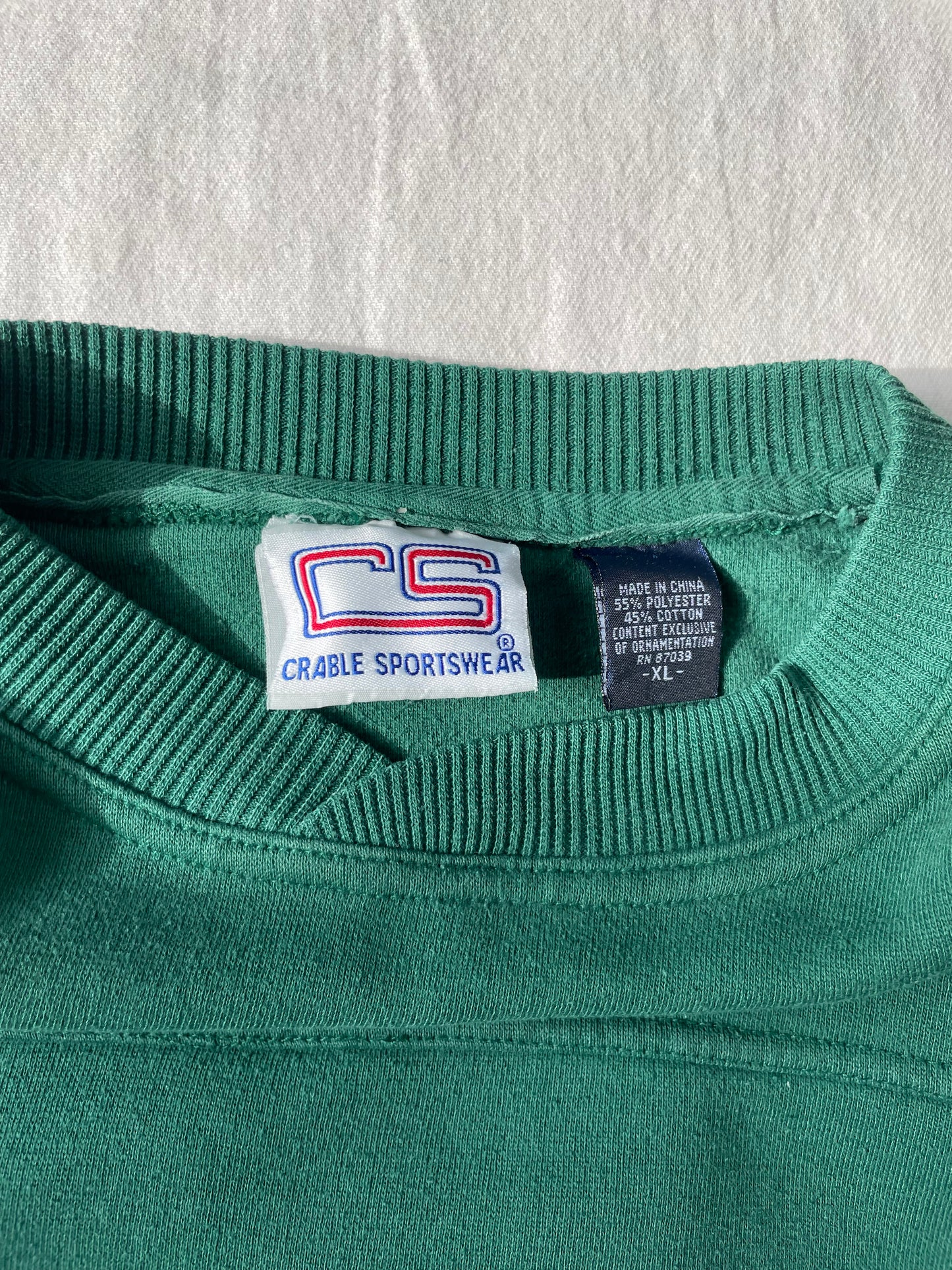 Vintage Notre Dame Green Crewneck XLarge